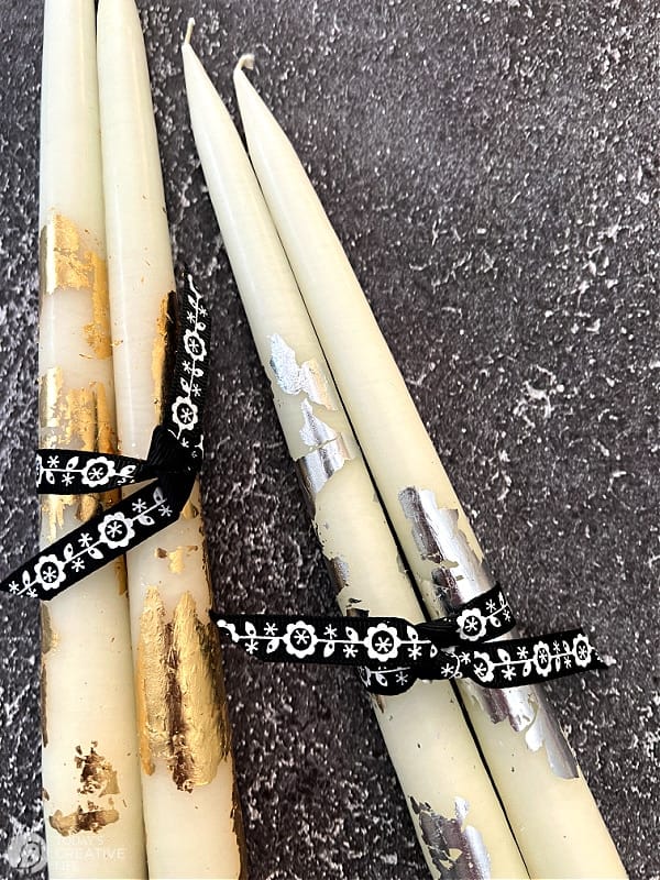 DIY Gold Leaf Candles Today's Creative Life