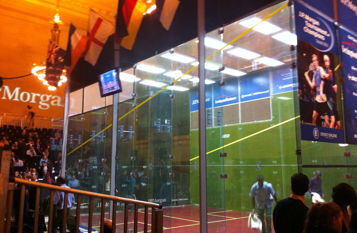 …watched a squash tournament at Grand Central Station Today's the Day I