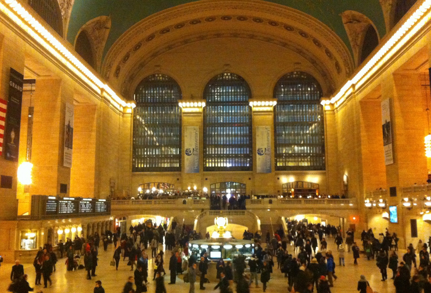 …watched a squash tournament at Grand Central Station Today's the Day I