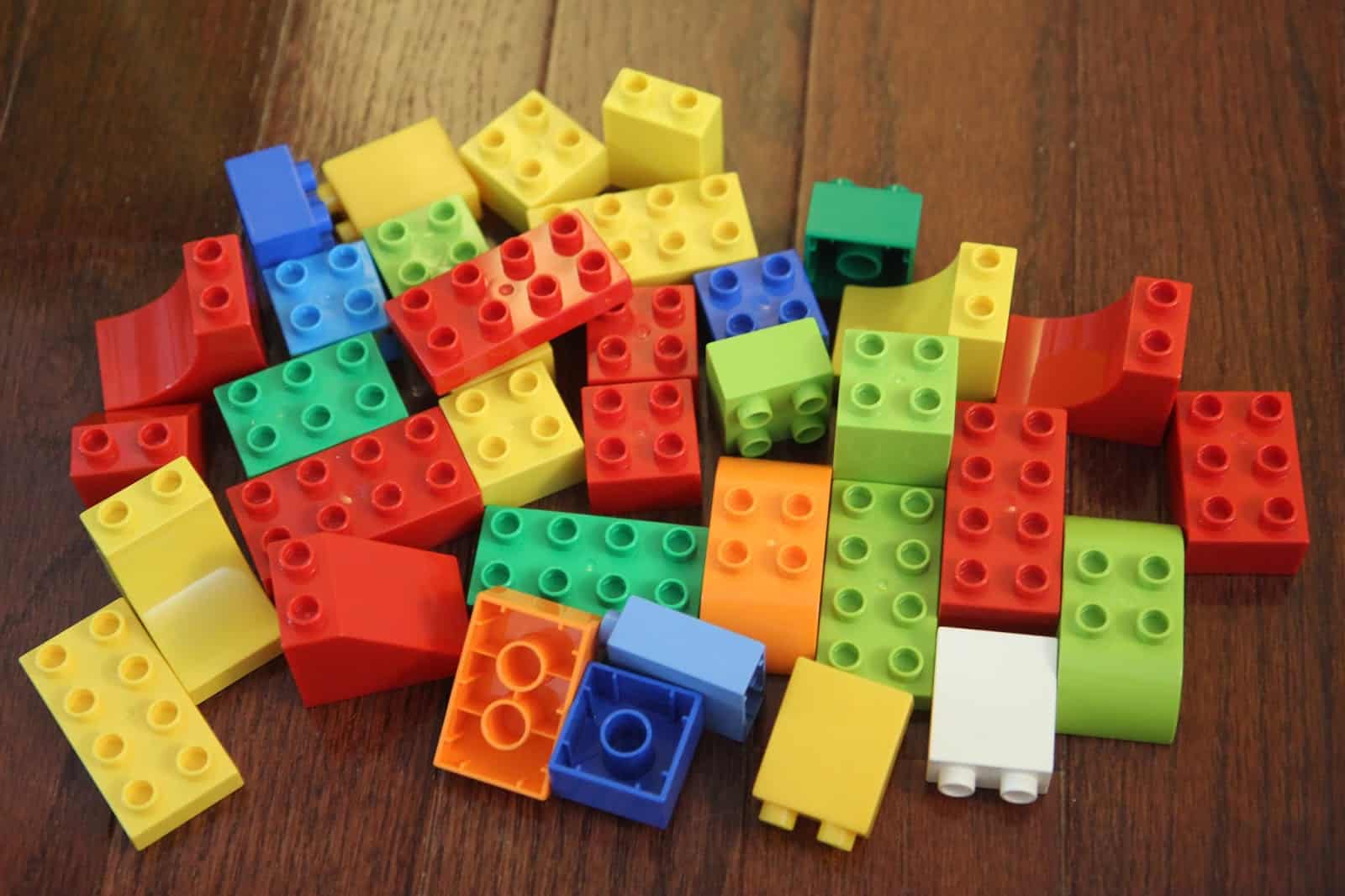 Sort and Drop Color Activity with Lego Bricks Toddler Approved