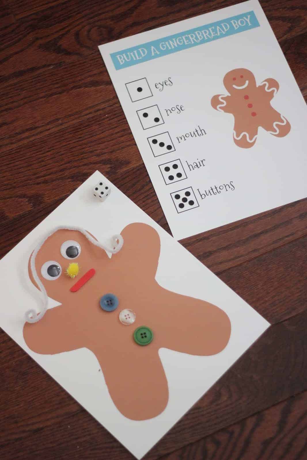 Build a Gingerbread Boy Number Game Toddler Approved