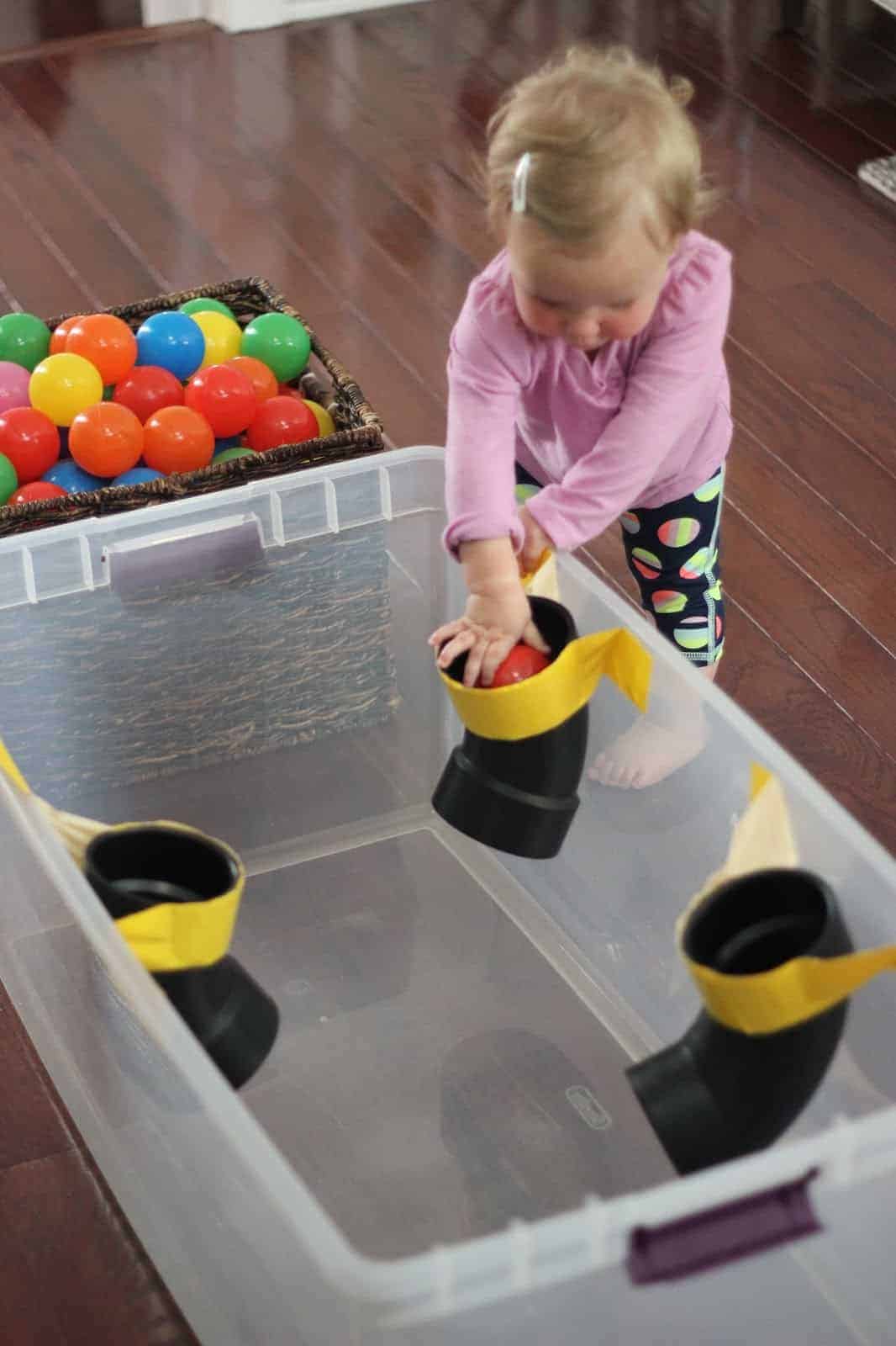PVC Pipe Ball Drop for Kids Toddler Approved