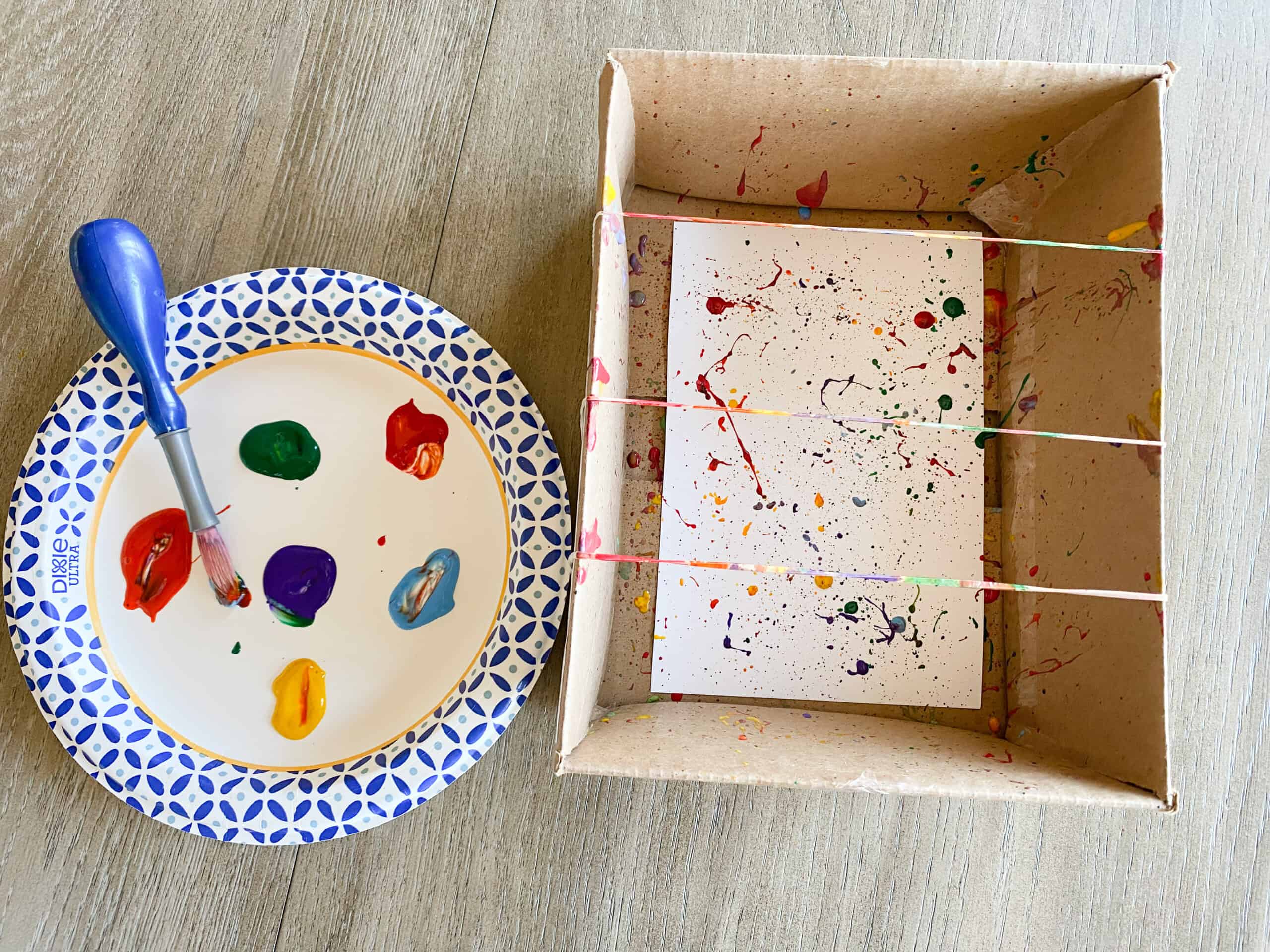 Rubber Band Painting Fine Motor Activity Toddler Approved