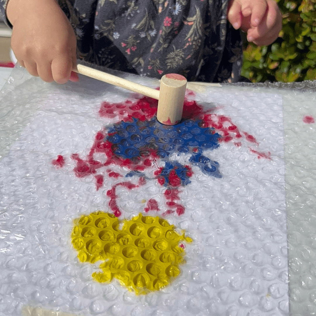 Toddler Art Activity with Hammers Toddler Approved
