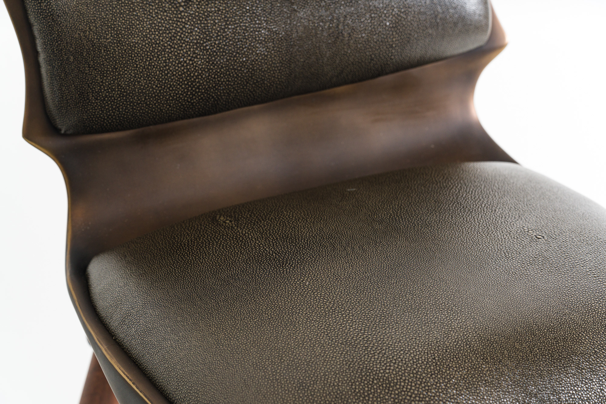 Alex Roskin, High Chair / Counter Stool in Aluminum with Bronze Finish