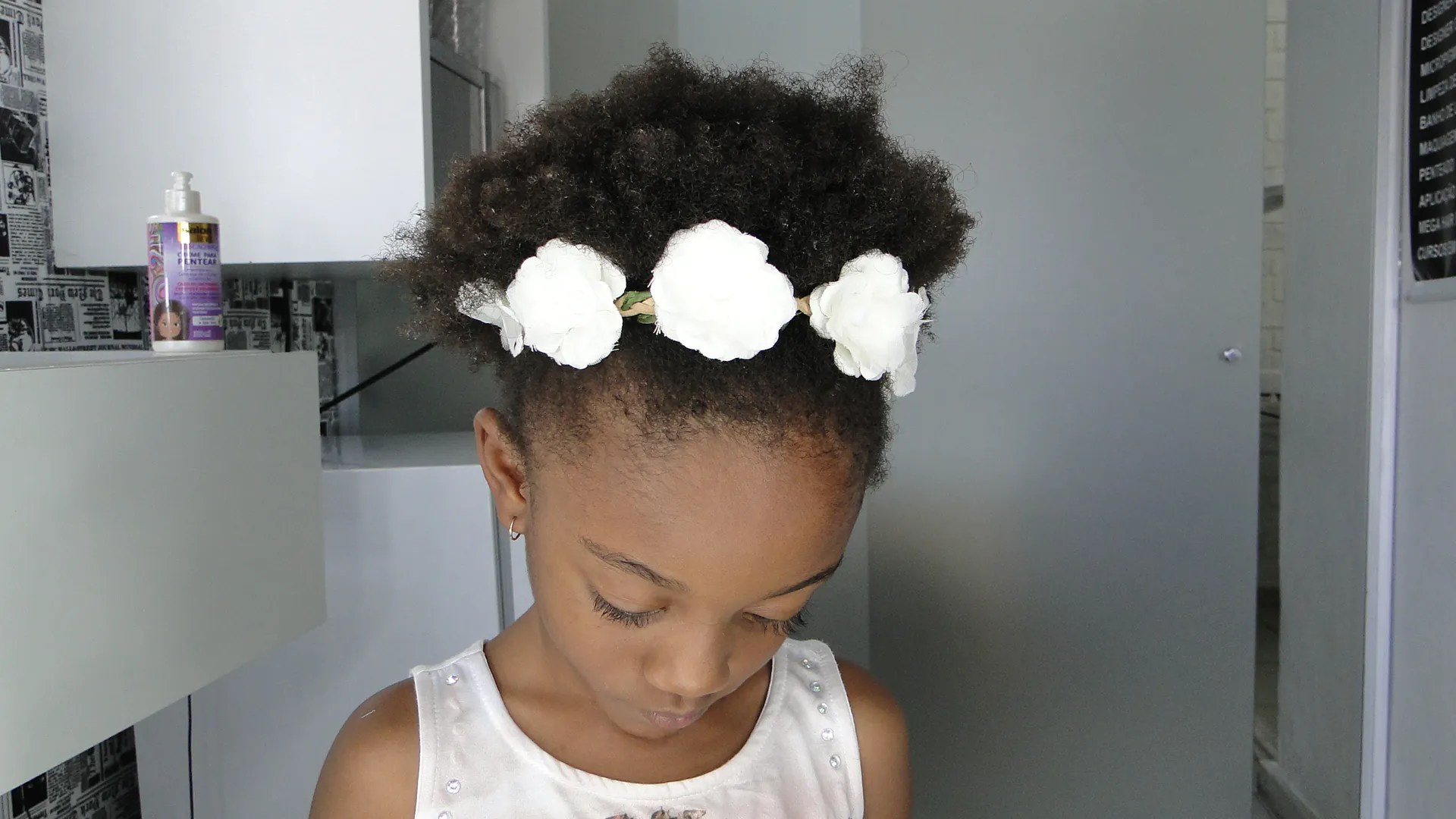 Penteado Infantil para cabelos cacheados e crespos