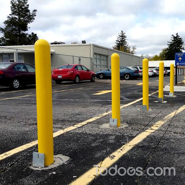 Steel Pipe Bollard with Cover 4" Diameter