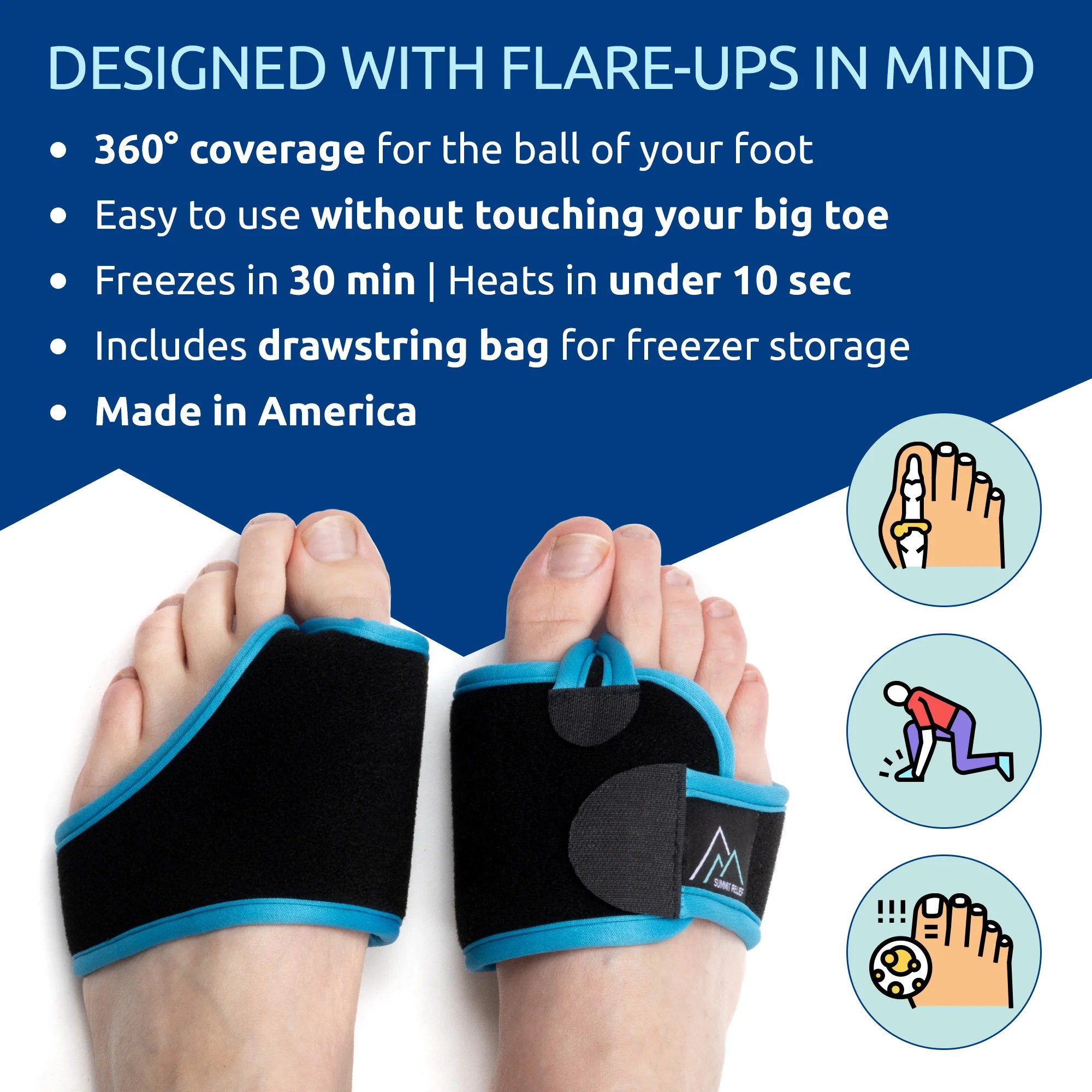 Toe Joint Pain Relief Wrap (Flexible Gel Pack for Hot & Cold Therapy