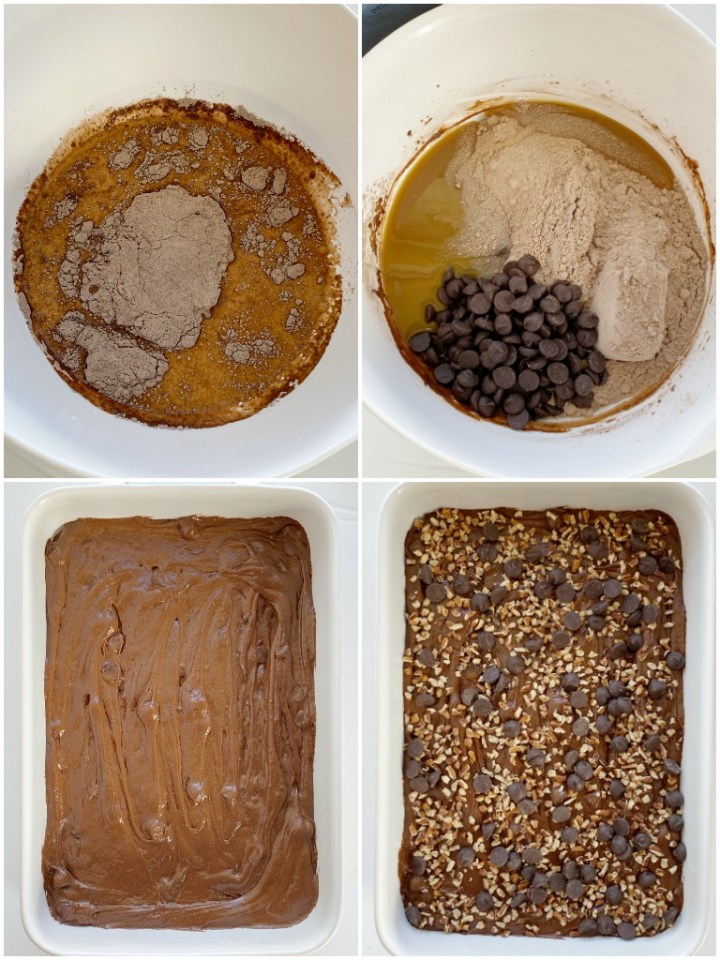 Caramel Chocolate Turtle Dump Cake Together as Family
