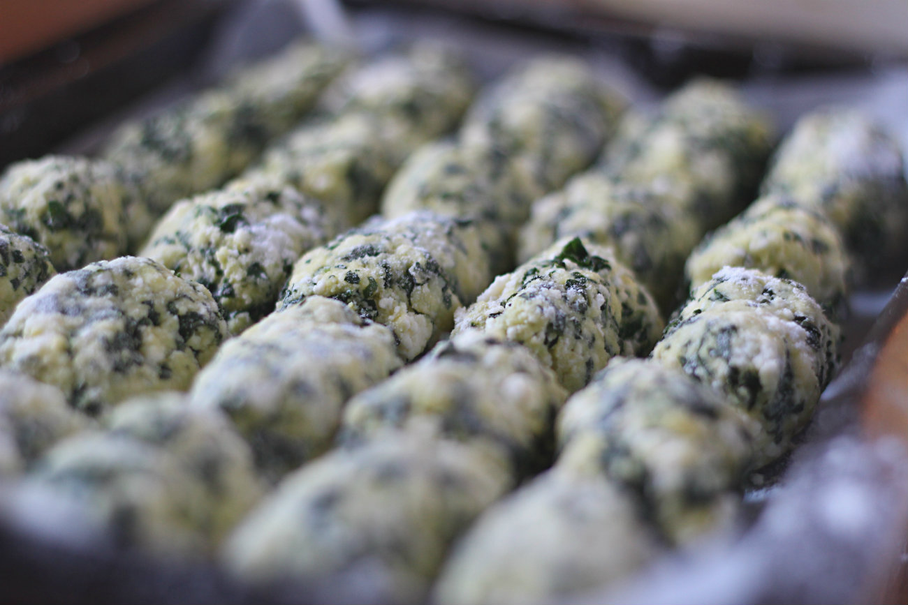 Kale and ricotta gnocchi