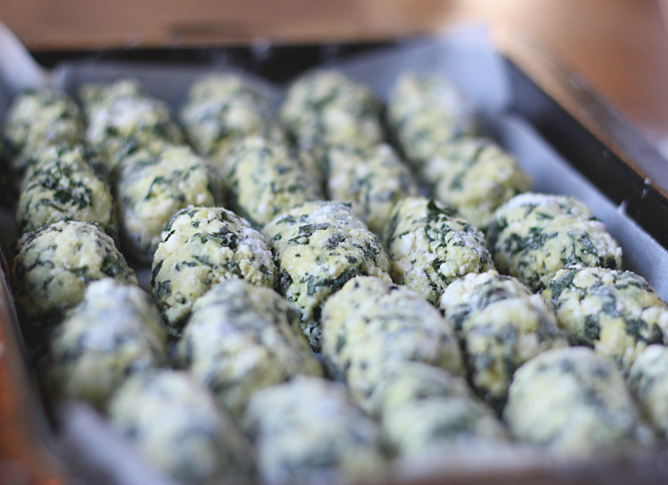 Kale and ricotta gnocchi