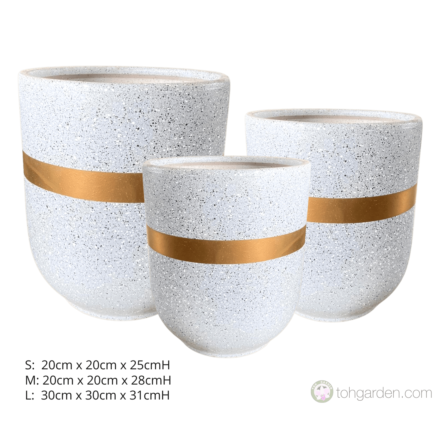 Gray Ceramic Pot Toh Garden Singapore Orchid Plant & Flower Grower