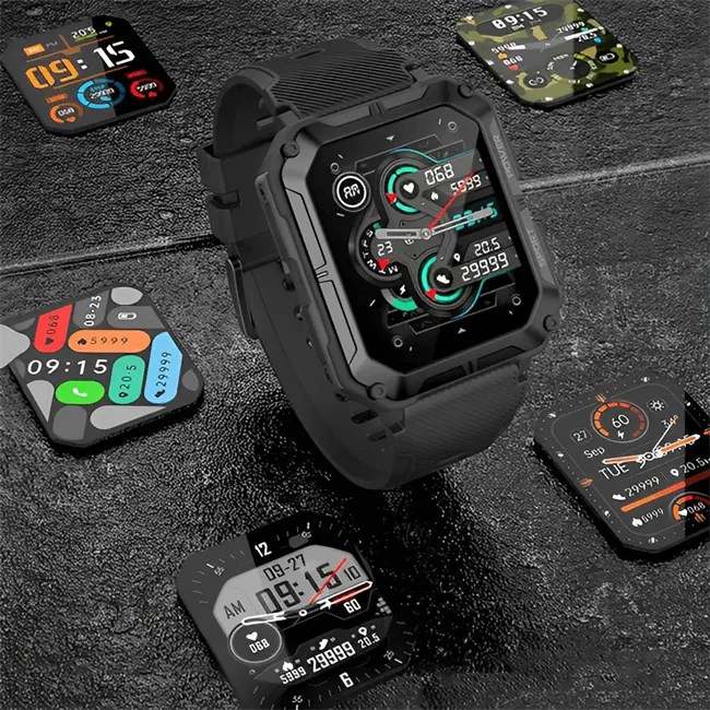 Physical Health Data Monitoring Indestructible Smartwatch Toinsho