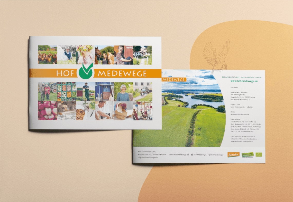 Broschüre Hof Medewege Tokati