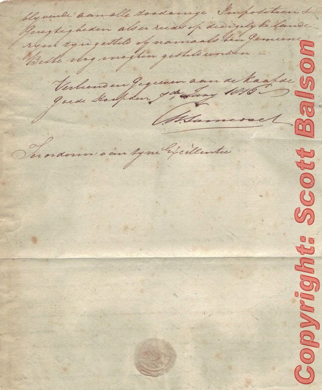 Various Cape of Good Hope Land Grants and related histories.