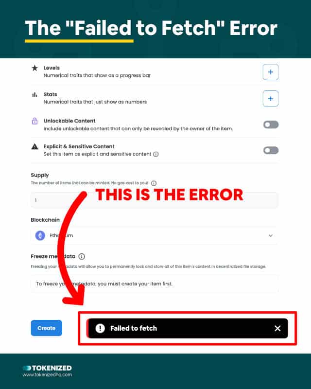 Solved How to Fix OpenSea Failed to Fetch Errors — Tokenized
