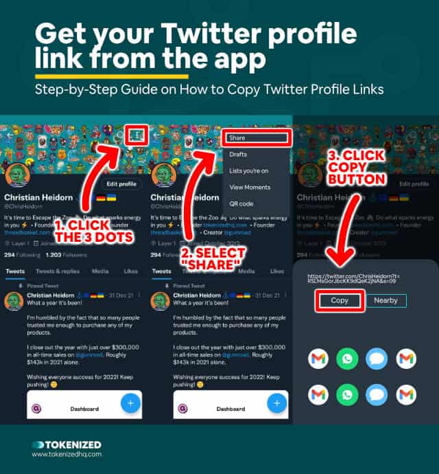 Solved How to Copy Twitter Profile Links the Right Way — Tokenized