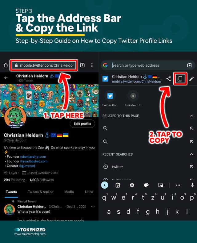 Solved How to Copy Twitter Profile Links the Right Way — Tokenized