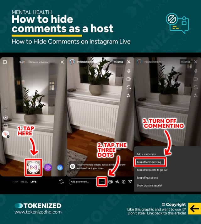 Solved How to Hide Comments on Instagram Live — Tokenized