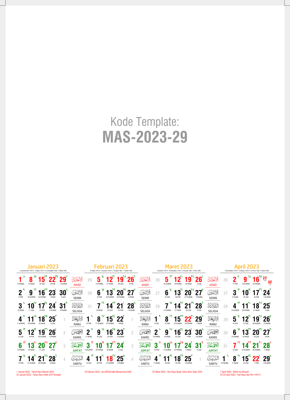 Kalender Kliwon September 2023 Template Kalender 2023 29 Kalender Caturwulan 2023 - Toko Fadhil Template