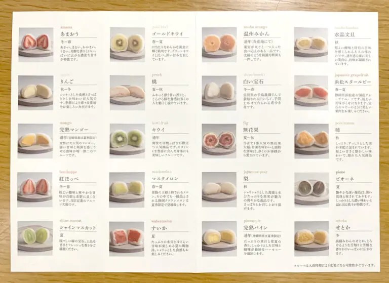 【弁才天 フルーツ大福】メニューの種類と値段！賞味期限・日持ちはどれくらい？｜東京カフェ