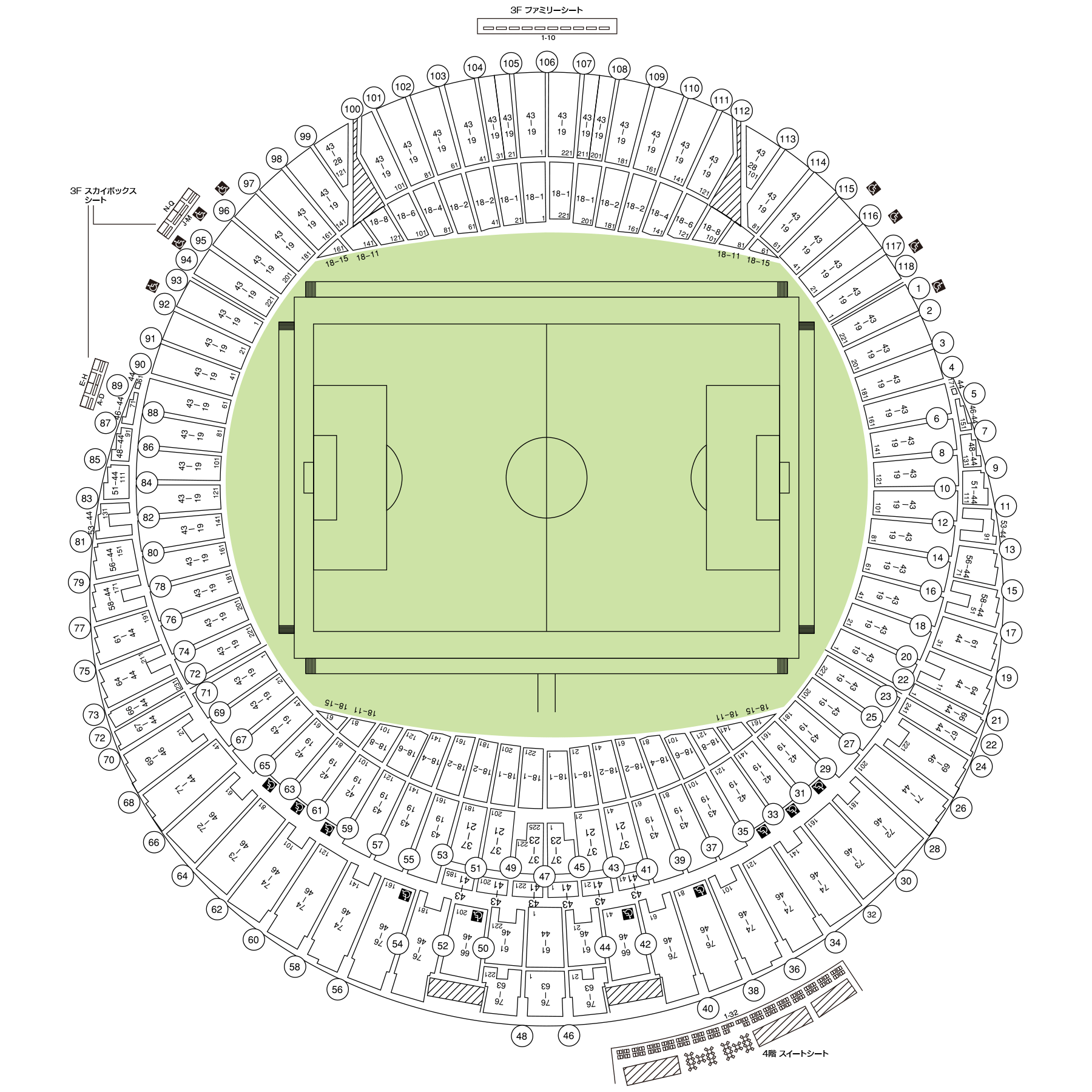 All 12 Match Venues Seating Number Seat charts [Rugby World Cup 2019