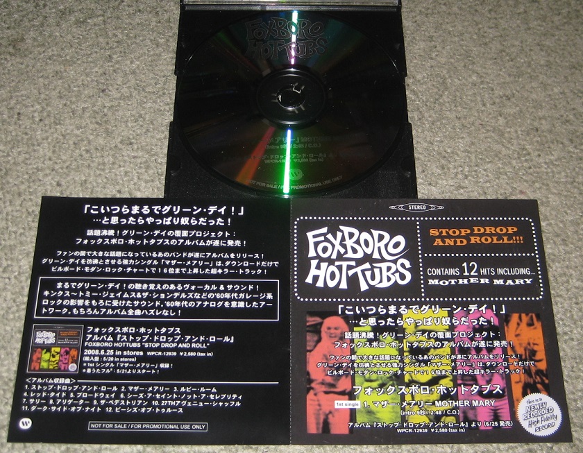 Mother mary/foxboro hot tubs by Green Day / Foxboro Hot, CD with