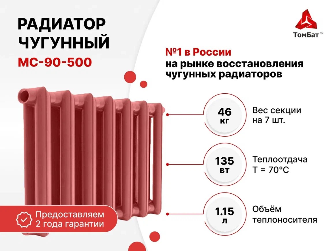 Таблица размеров чугунных радиаторов отопления