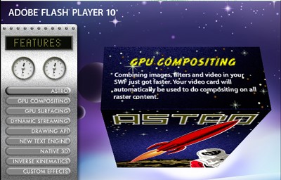 Flash Player 10 3D effect