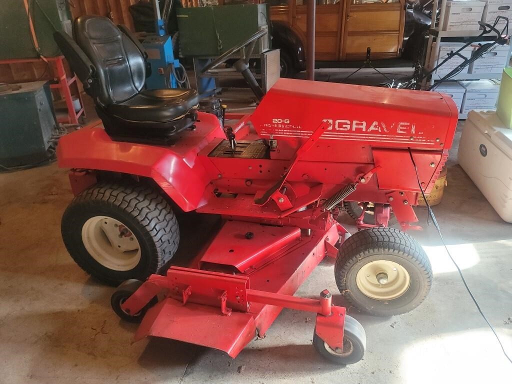 Gravely lawn tractor, 2 Welders, Craftsman Saw, Auto Paint Curing Lamp