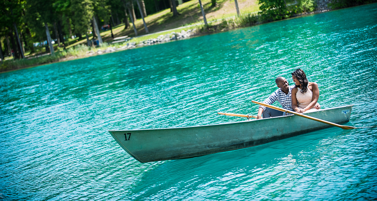 Tiffany and Steve's Green Lakes State Park Engagement.