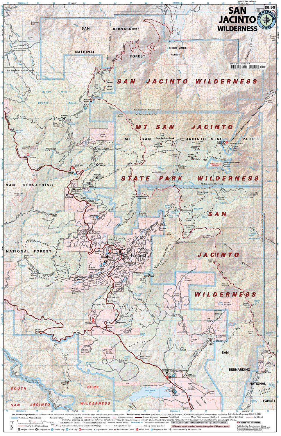 San Jacinto Wilderness Tom Harrison Maps