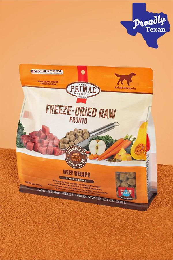 Primal Pronto Beef FreezeDried Dog Food in Austin, Texas Tomlinson's