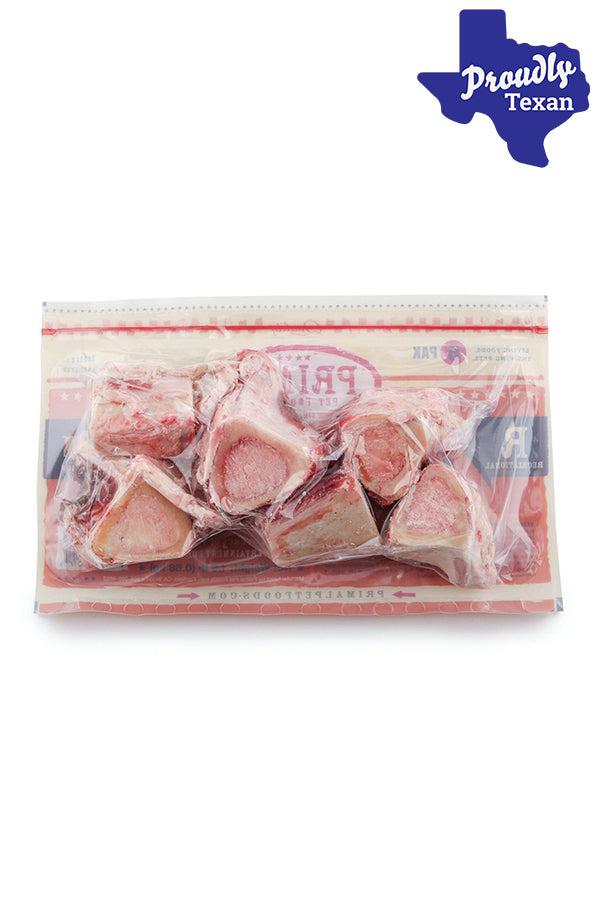 Primal Beef Marrow Bone 2" 6Pack Raw Dog Treat in Austin, Texas Tomlinson's Feed