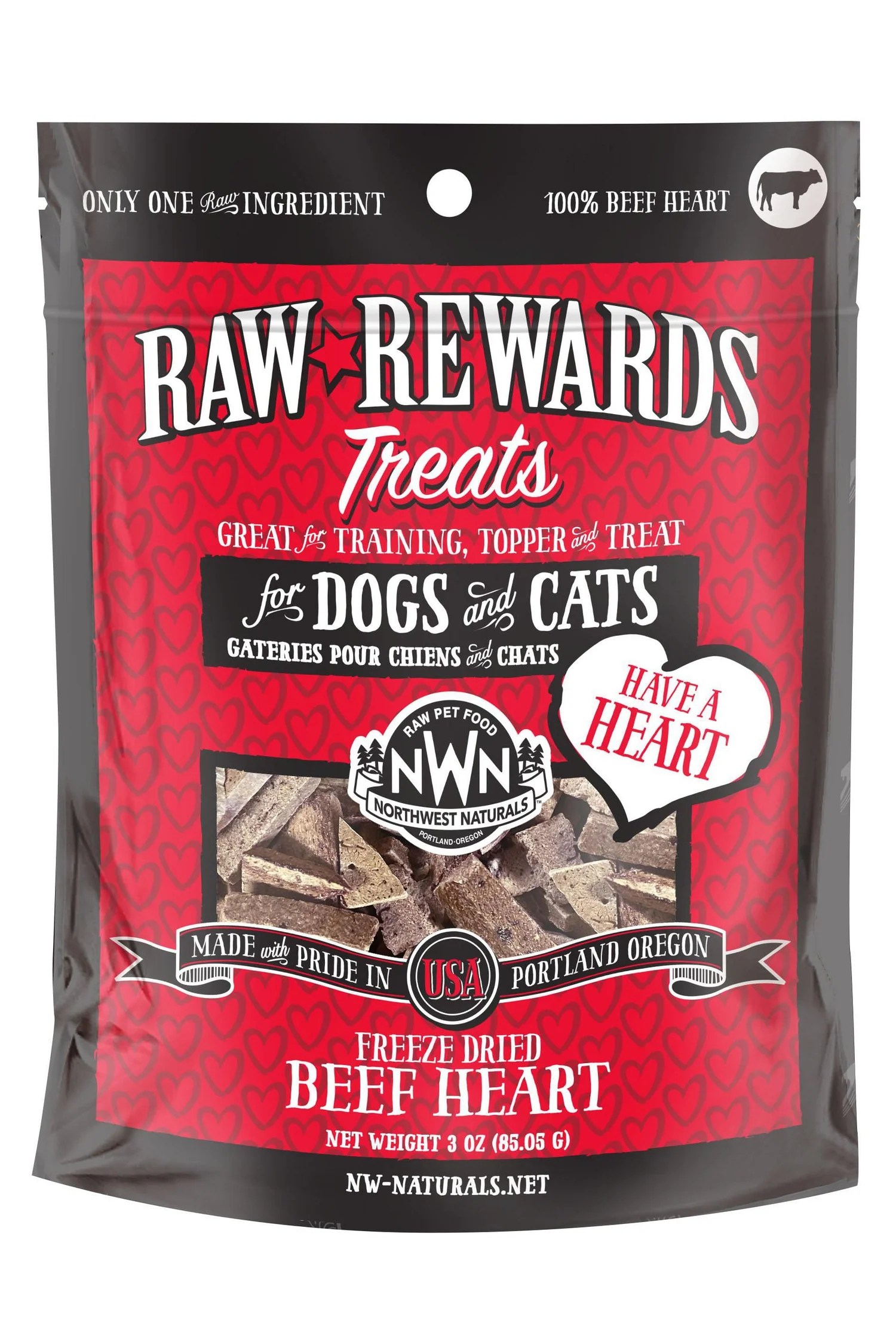 Northwest Naturals Beef Hearts Freezedried Dog Treats in Austin, Texas