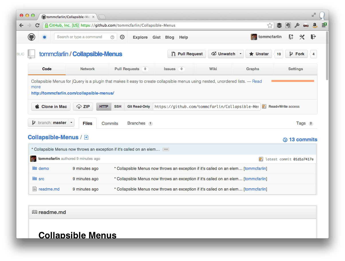 Collapsible Menus For jQuery 1.1 Tom McFarlin
