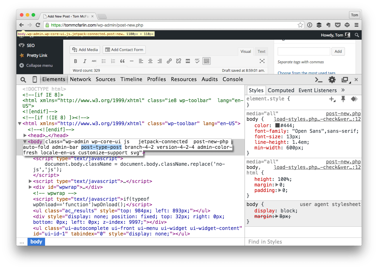 JavaScript The Post Type of the Current Post Tom McFarlin Tom McFarlin