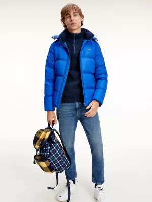 Essential Daunenjacke mit Kapuze BLAU Tommy Hilfiger
