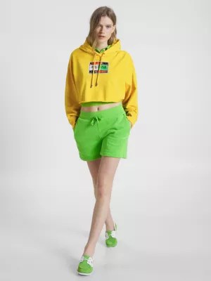 Tommy Hilfiger x Andy Warhol Flag Cropped Hoody YELLOW Tommy Hilfiger