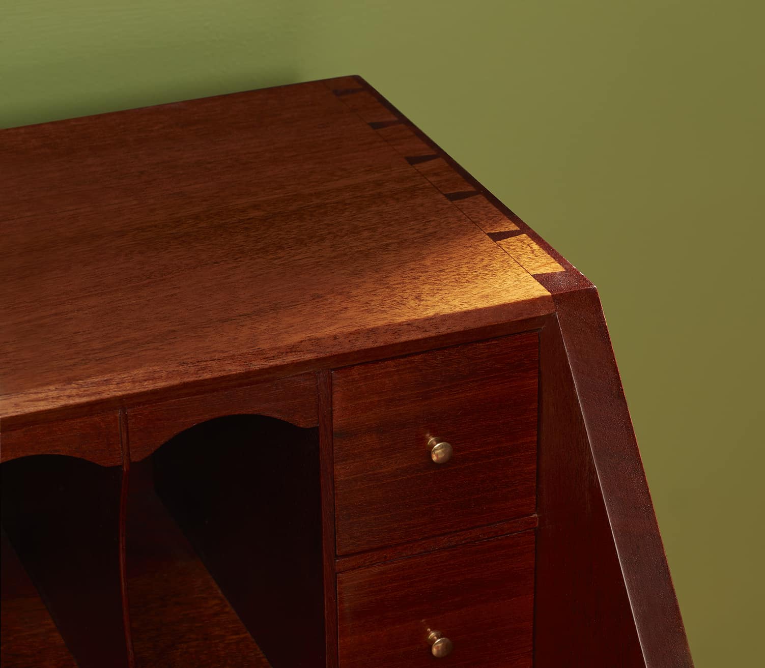 Ribbon Mahogany Slant Top Desk Tommy Mac
