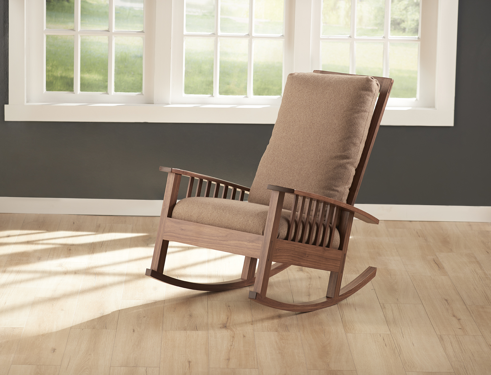 Mission Style Loose Back Rocking Chair Made to Order Tommy Mac