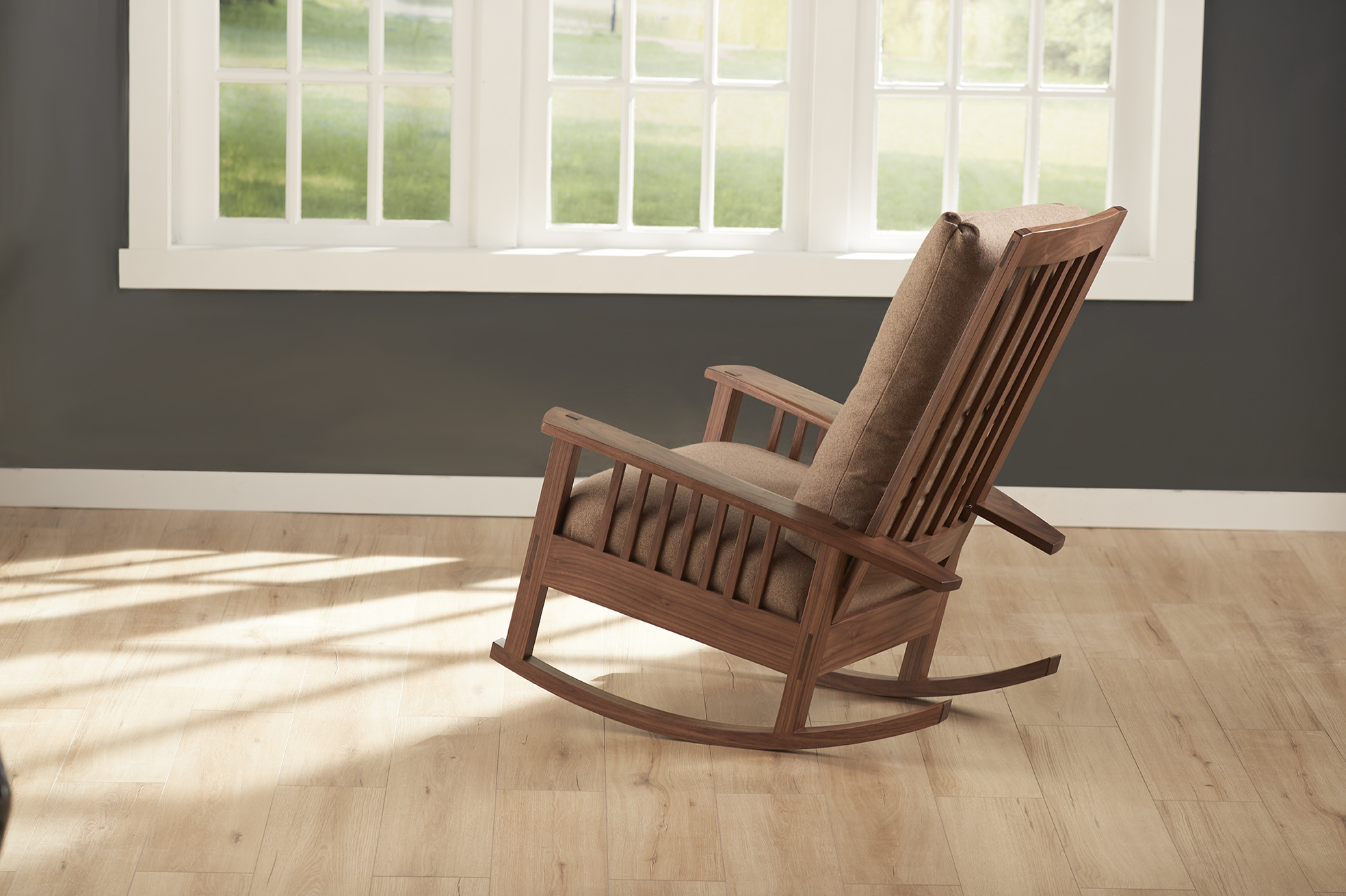 Mission Style Loose Back Rocking Chair Made to Order Tommy Mac