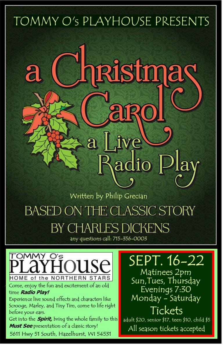 A Christmas Carol…Radio Play Sept. 16 22