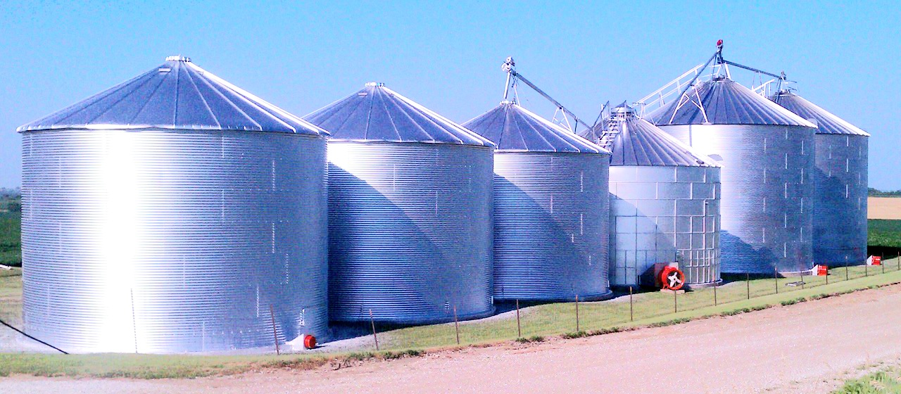 Grain Bins Tom Nelson Painting