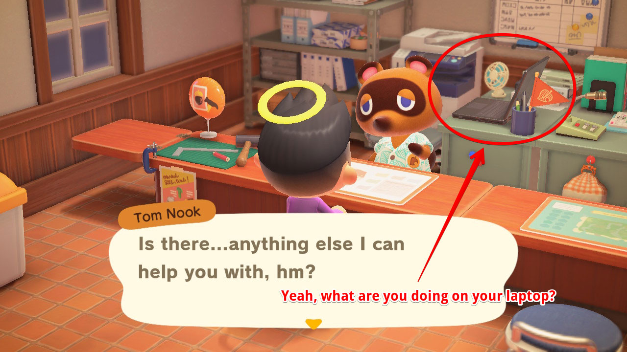 tom nook's laptop