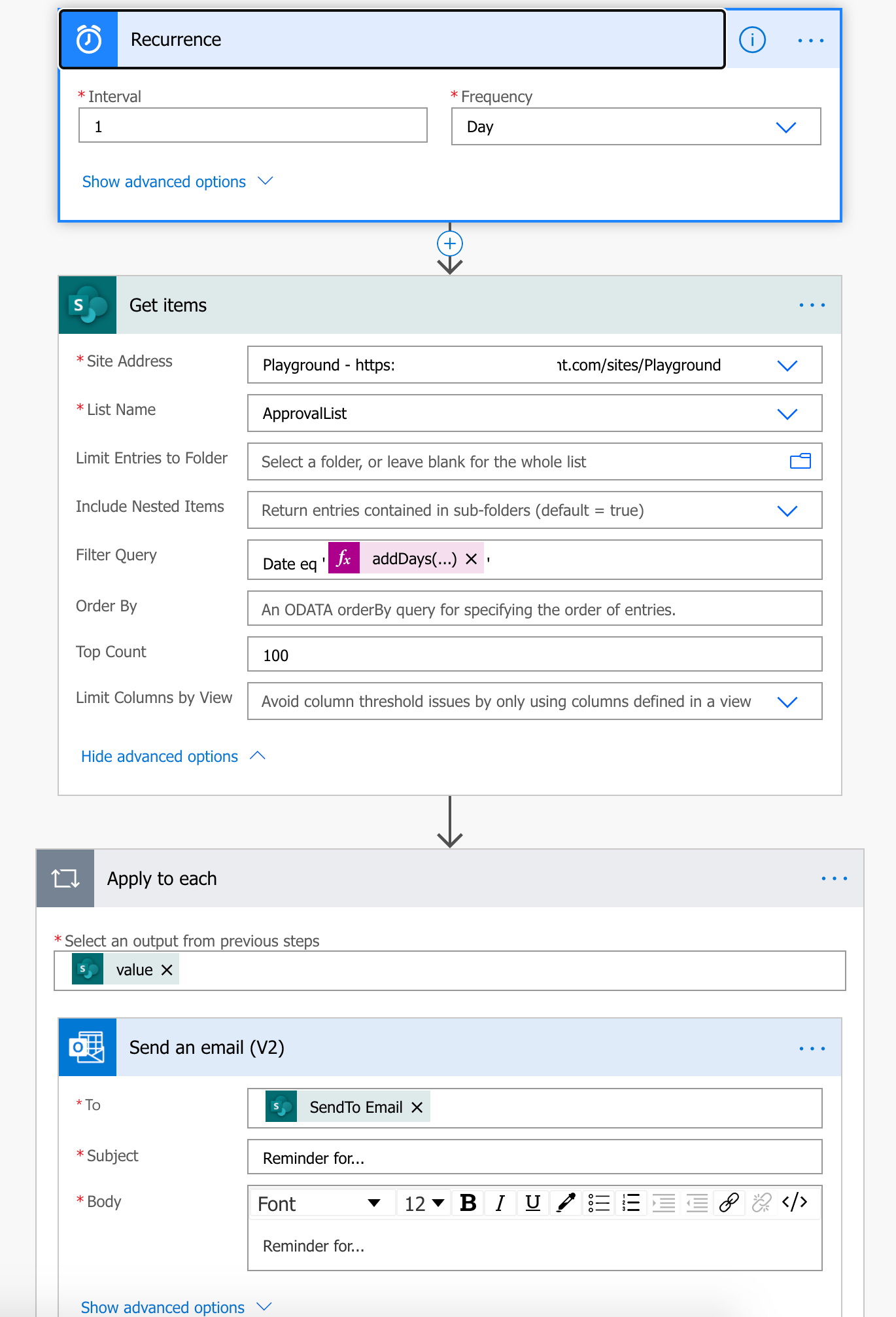 How to build basic reminder flow using Power Automate and SharePoint