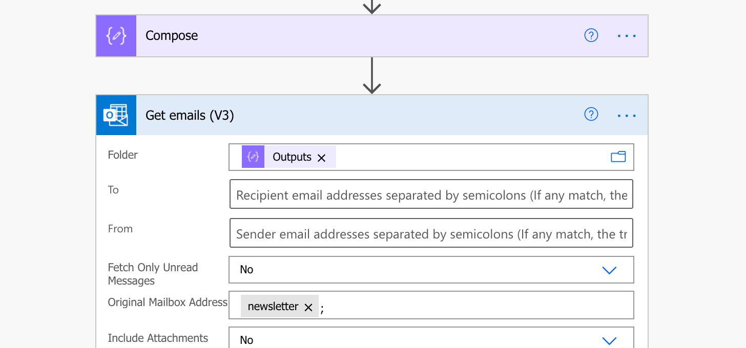 How to 'Get emails' from a folder in a shared mailbox with Power Automate