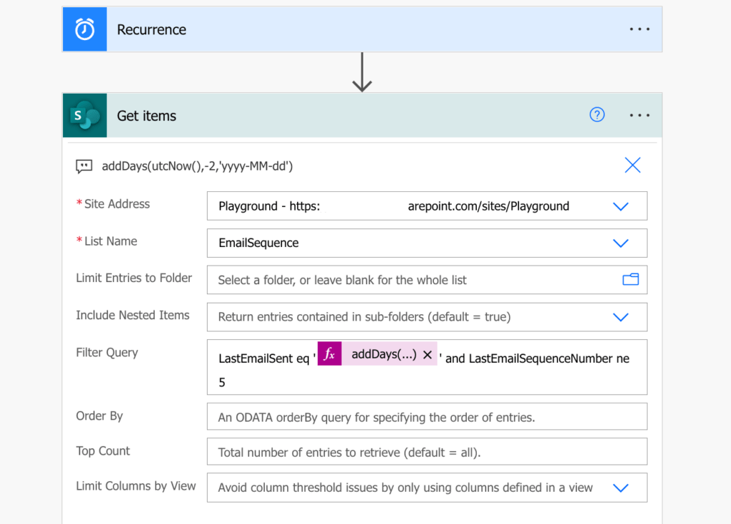 How to send an email sequence using Power Automate flow