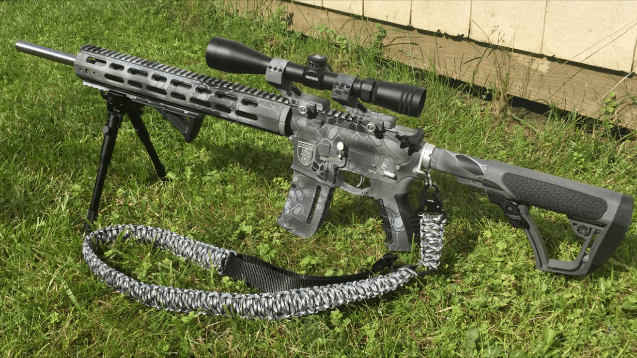 AR 15 in Kryptek Raid Gray Toms Custom Guns