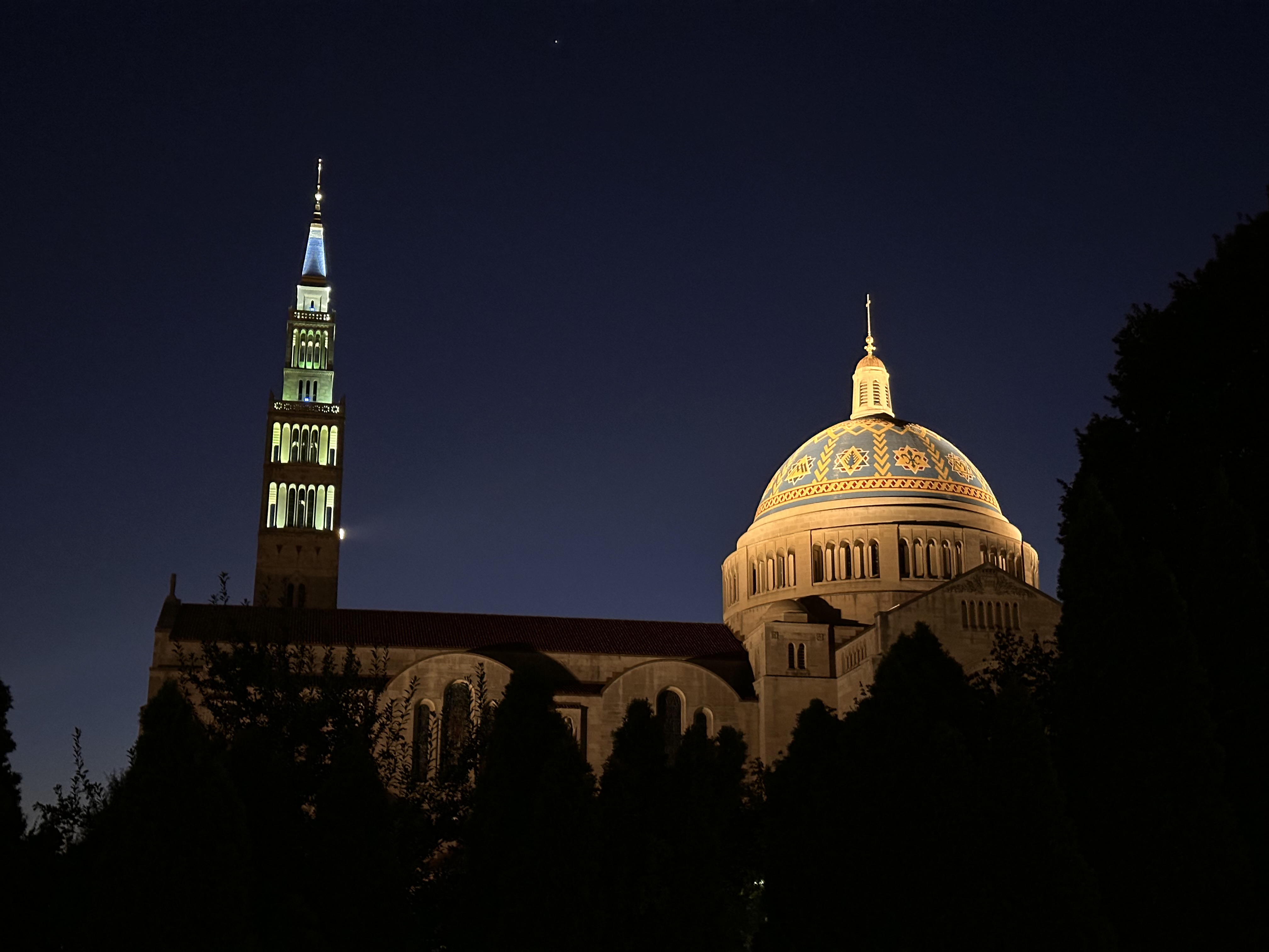 Nighttime McGivney Hall view Tom Shakely